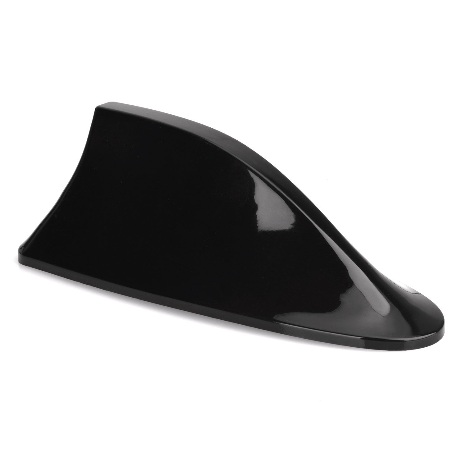 Lumiereholic Car With Blank Radio Shark Fin Antenna Signal Black Shark Fin With Adhesive ABS Varnish (Black)