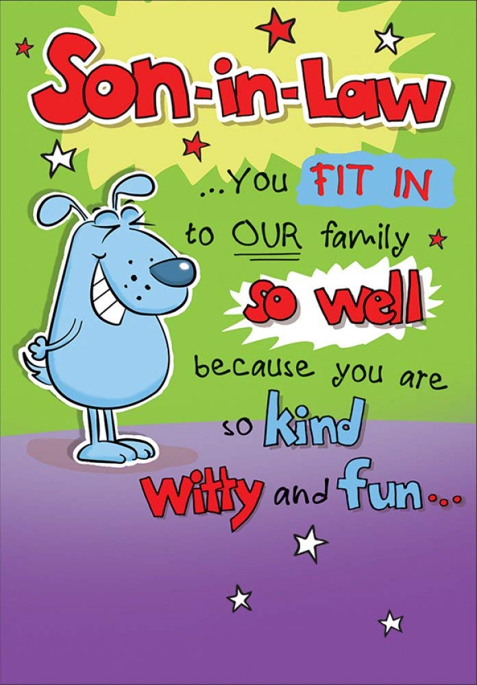 Piccadilly Greetings Piccadilly Greetings Birthday Card Son In Law -purple|green|yellow|blue|brown|red- 9 x 6 inches