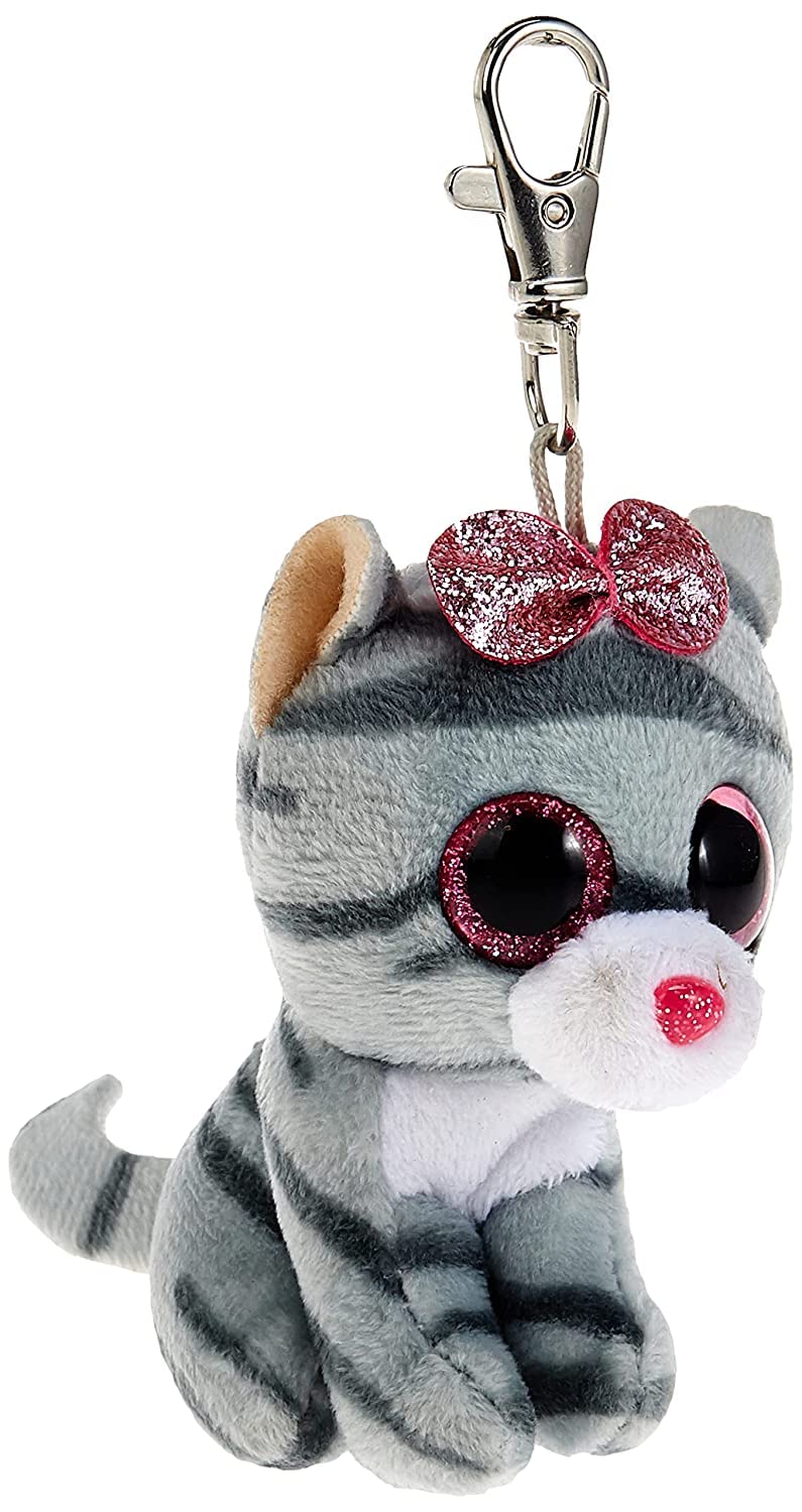 TY Toys Beanie Boo's Clip Cat Kiki - 7 CM,Gray,35243