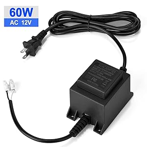 Voltage Converter Transformer 110/120V to AC 12V/5A, AGPtEK 60-Watt Waterproof Power Supply Converter for Swimming Pool Light, Water Pump, Outdoor Light, Spotlights