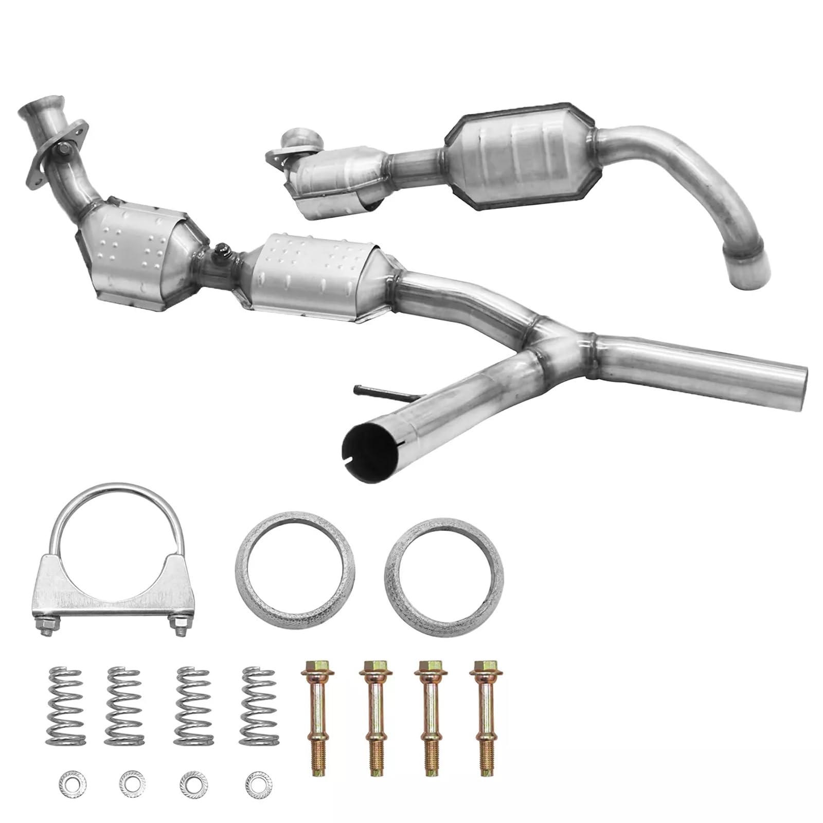 Photo 1 of Lym Apex Catalytic Converter Compatible with Ford F150 F-150 5.4L V8 4WD 2004-2006, Lincoln Mark LT 5.4L V8 4WD 2006-2008, Left and Right Catalytic Converter Set Replace 50553 53569