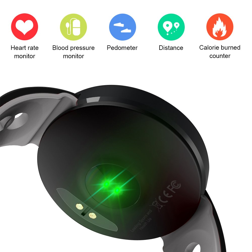 COSVII Smart Watch Waterproof, Bluetooth Fitness Tracker with Heart Rate Monitor, Sleep Monitor, Step& Calories Tracker, Alarm Clock, Call/SNS/SMS Reminder, Compatible with Android and iOS (Gray)