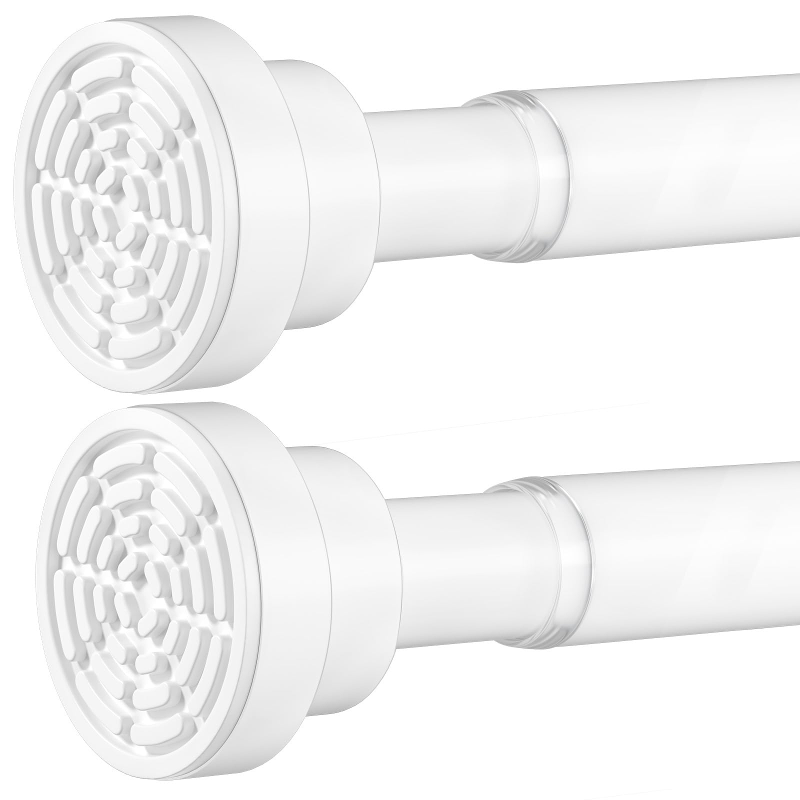 Photo 1 of AIZESI White Tension Curtain Rod 30-63 Inch-2PCS, Non-slip Spring Curtain Rod For Windows, No-drilling Adjustable Tension Rod,Non-rust Spring Tension Rod For Doorway Bathroom Kitchen Bedroom