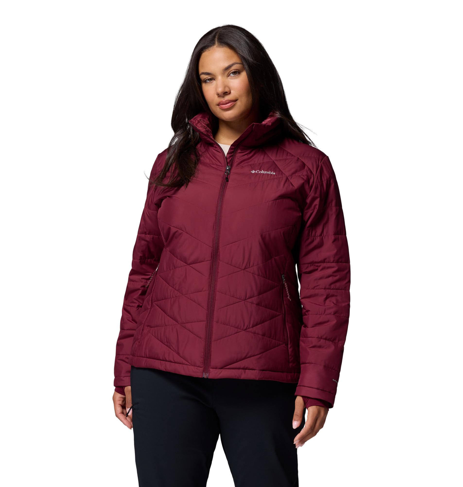 Columbia Womens Heavenly Insulated Puffer Jacket, Rich Wine, Small Image