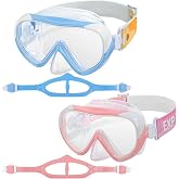 Kids Swim Mask - Ultimate 180&deg; Kids Swim Goggles Anti-Fog Child Diving Mask Leak-Proof Kids Goggles with Nose Cover and Fabric Strap for Ages 4-14 for Swimming, Snorkeling Diving