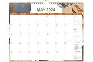 RUNTIOVAL 2024-2025 Calendar - Wall Calendar 2024-2025 from May 2024 to June 2025, 14 Months Calendars with Thick Paper, 11" x 14.5", Gold Leaf