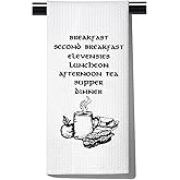 POFULL Second Breakfast Gift Funny Movie Inspired Kitchen Towel Home Decor Hostess Gift (Breakfast Towel)