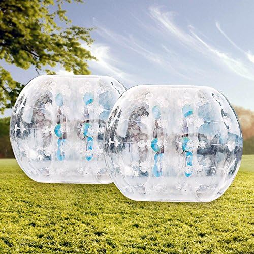 DreamJoy 0.8mm Bubble Soccer Ball 4FT/5FT Inflatable Bumper Ball PVC Zorb Ball Human Hamster Ball for Adults or Kids (2Pcs 4FT)