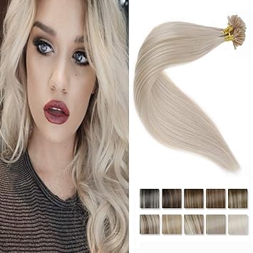 Amazon Com Laavoo 20 Inch Nail Tip 100 Real Human Hair