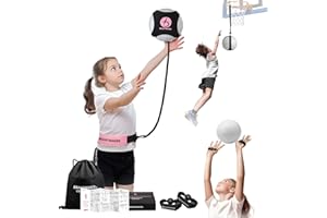 BRANTMAKER Volleyball Training Equipment, 2 Sizes Volleyball Trainer for Serving, Hitting, Setting, Pink Black Volleyball Practice Bundles with Instructions for Beginners & Pro（Ball not Included）