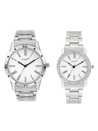 Analog Stainless Steel Watches for Lovely Couple -Eve-705-655