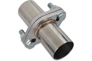 FGJQEFG Exhaust Flange Bolts Quick Fix Repair Pipe Kit w/Gasket & Hardware, 2'' Inch ID 2 Bolts T304 Stainless Steel Universal Flange Replacement Kit