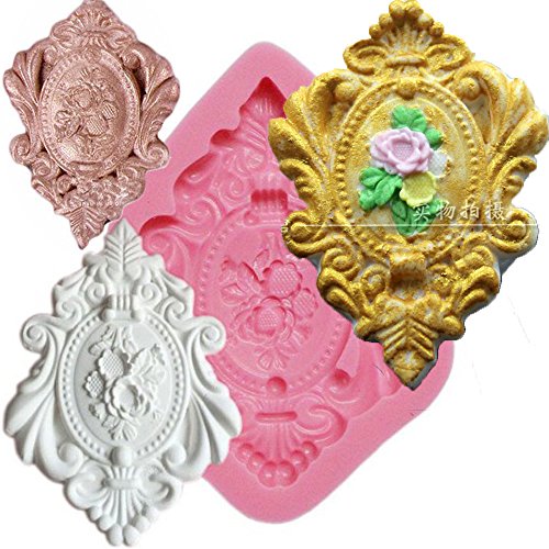 Anyana vintage frame border flower mould cake fondant gum paste m…