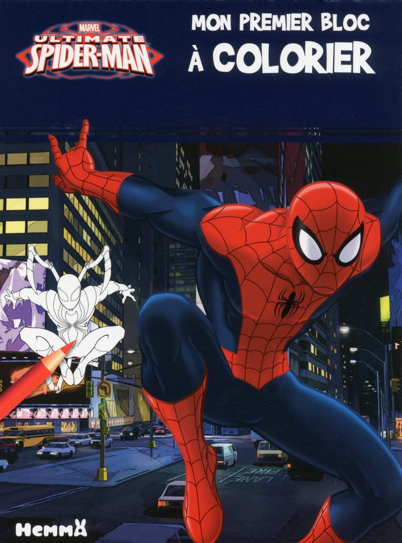Amazon Com Marvel Ultimate Spider Man Mon Premier Bloc A Colorier Mon Premier Bloc De Coloriages French Edition Collectif Disney Books