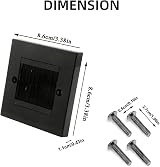 DEFIYEAR 2PCS Cable Brush Plate UK Wall Mount Faceplate for Wire Organization view 2