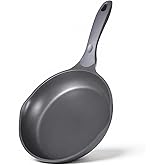 JEETEE Nonstick Frying Pan, 8" Skillet Titanium & Ceramic Omelette Egg Pan, Oven Safe Suitable for All Stovetops (Gray)