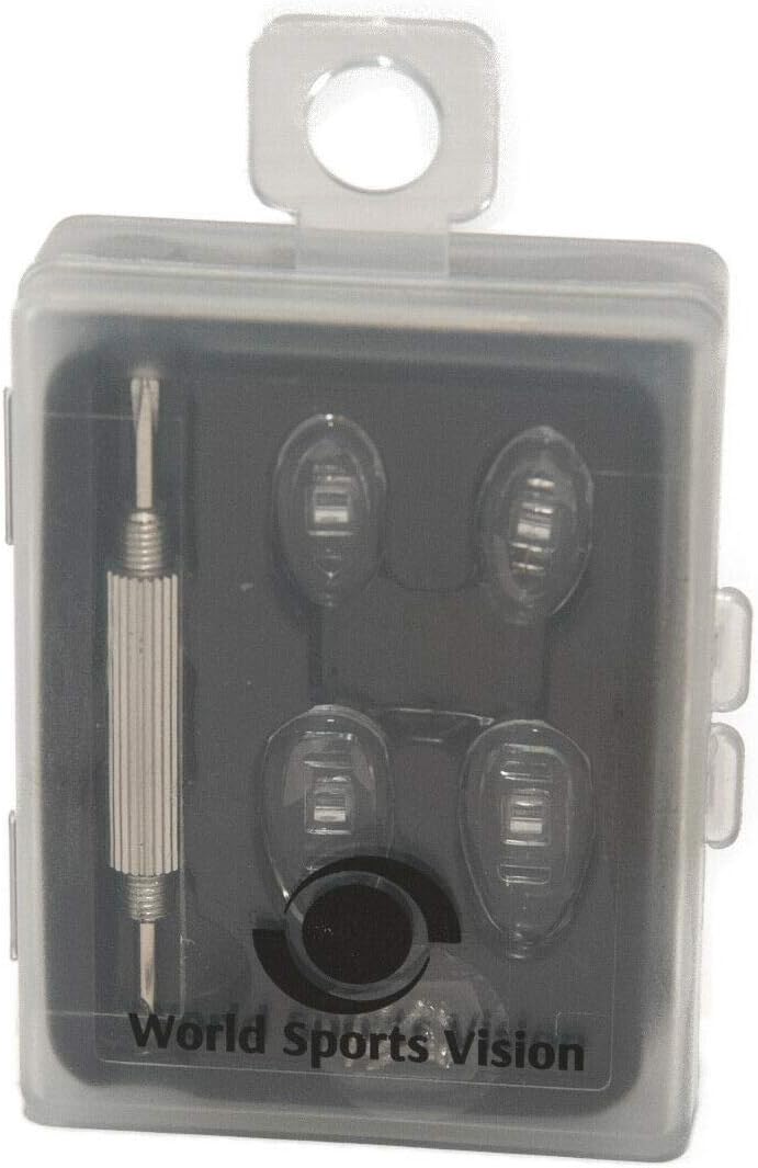 Eyeglass Repair Kit for Screw Nose Pads for Eyeglass Frames Flat Head Glasses/Screwdrivers 6 Screws and 2 works of 2 Inner Tube Nose Pads