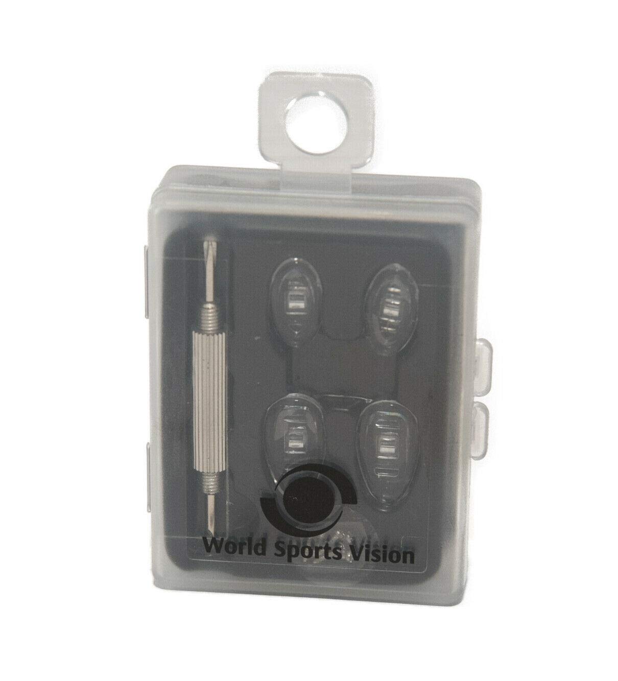 Eyeglass Repair Kit for Screw Nose Pads for Eyeglass Frames Flat Head Glasses/Screwdrivers 6 Screws and 2 Pairs of 2 Inner Tube Nose Pads