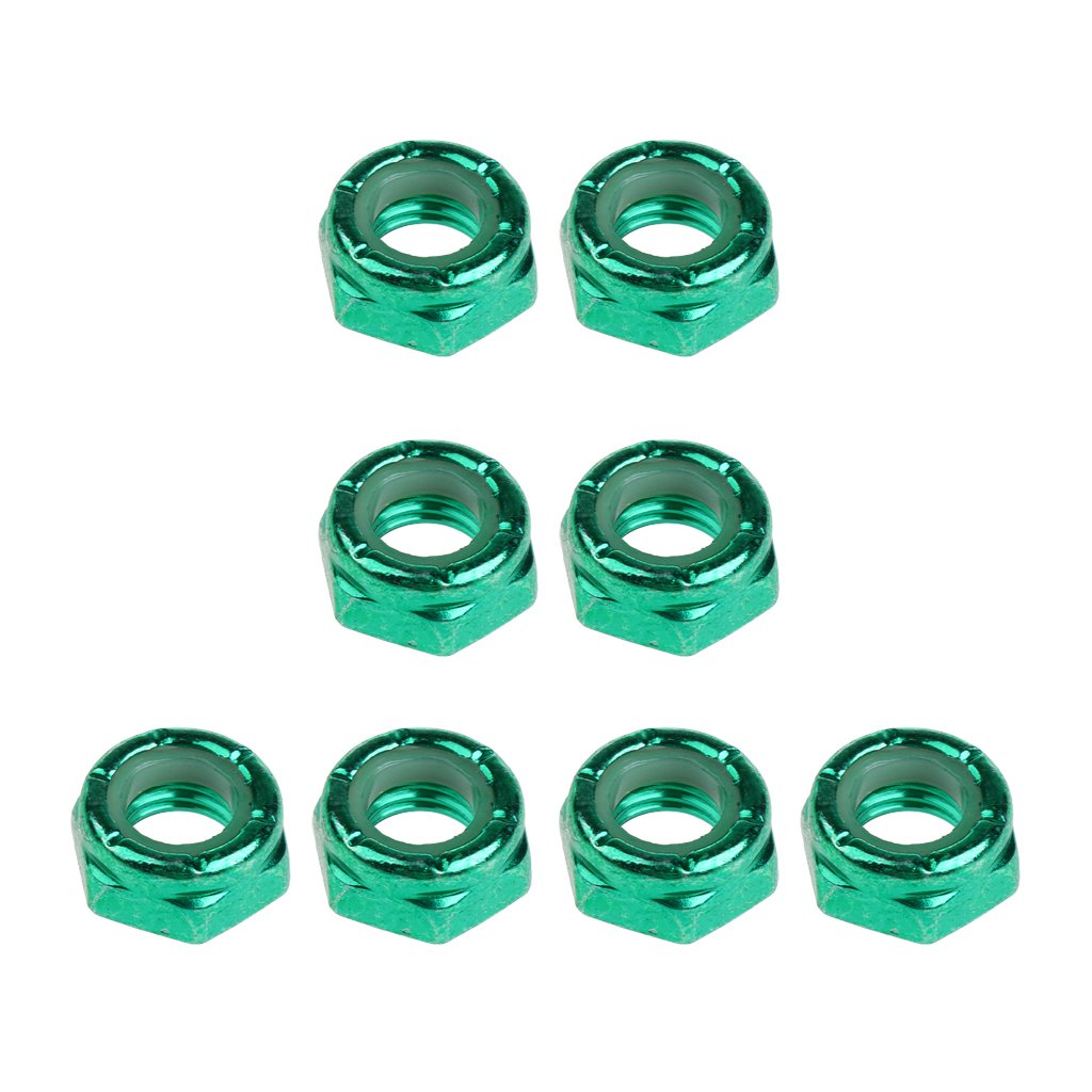 MagiDeal 8pcs Skateboard Truck Wheel Axle Screw Nuts Longboard Hardware
