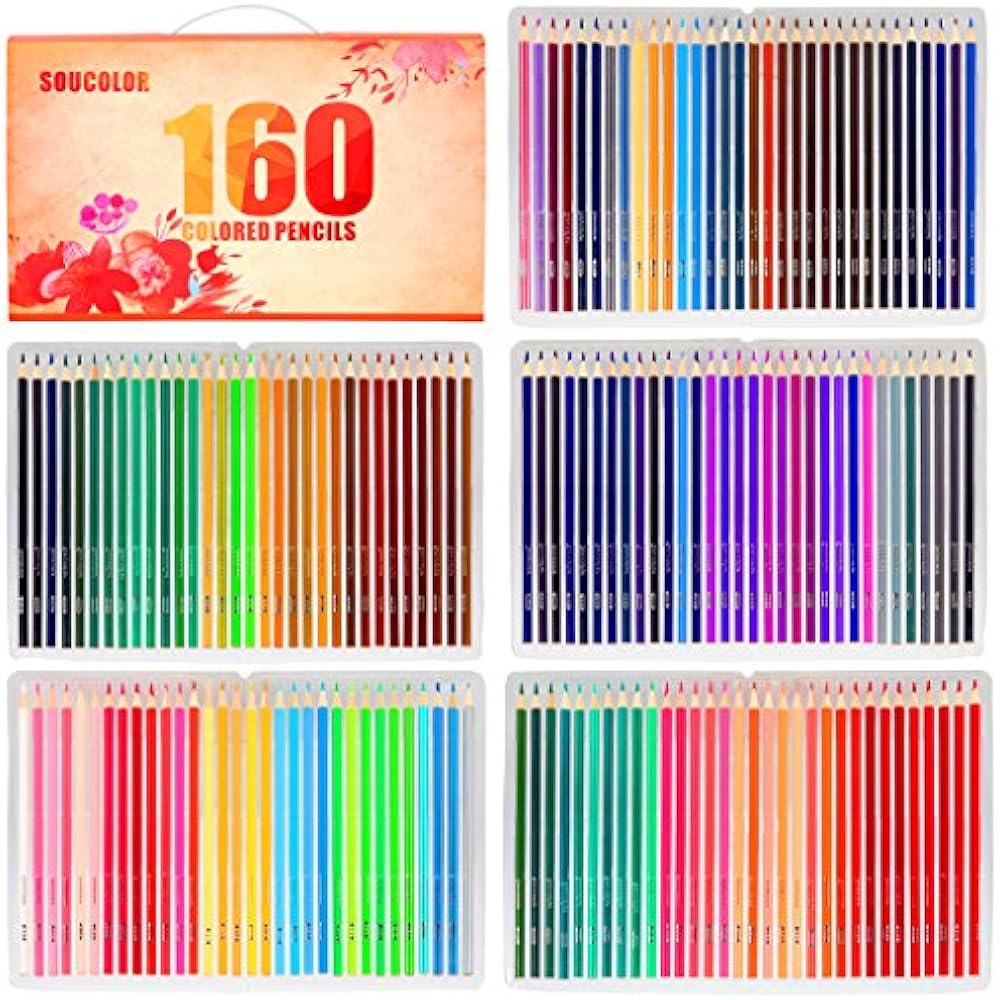 160 Colored Pencils Set Artist Drawing Coloring Books Projects Arts