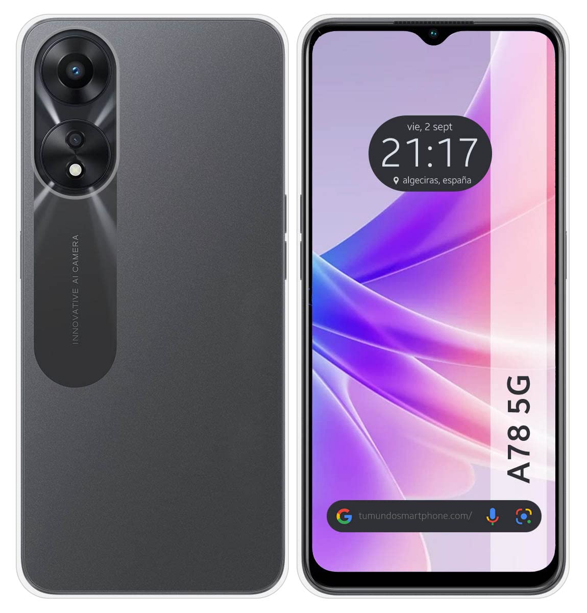 Tumundosmartphone Silicone Gel TPU Transparent Case for Oppo A78 5G