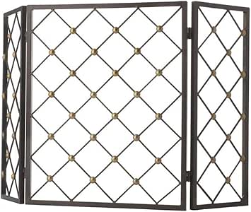 Pantalla de la chimenea Chimenea Pantalla Extra Grande Con Malla De 3