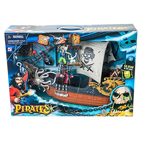 deluxe captain pirate ship playset
