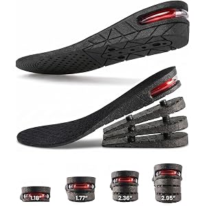 HEIGHT MAXER Height Increasing Insoles | Add 1 to 2 Inches | Adjustable Layered Elevator Shoe Inserts for Men & Women | Discr
