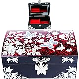 Jewelry Boxes Organizer Box Gift Box Mother Of Pearl Korea HJL1001 Red
