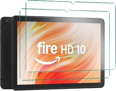 GOZOPO 2 Pack Screen Protector for Fire HD 10 13th Gen 2023 9H Tempered Glass