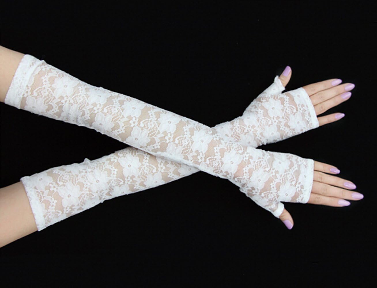 New Style Summer Lace Arm Sleeve with Thumb Hole Anti Uv Sun Protection