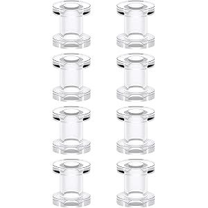 Qiwnswoy 8G to 00G Gauges for Ear Acrylic Hollow Tunnels Plugs 3MM- 10MM Ear Expander Gauges Stretcher Flesh Earrings Body Ea