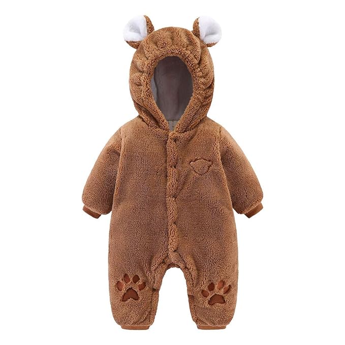 Buy Unisex Baby Animal Onesies Outfits Winter Autumn Flannel Hooded