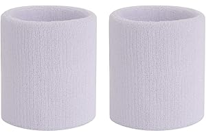 ONUPGO Wristband Sweatbands for Men and Women - Athletic Cotton Terry Cloth Wrist Bands Sport Sweat Band for Basketball, Tennis, Football, Baseball, Running, Gym (1 Pair)