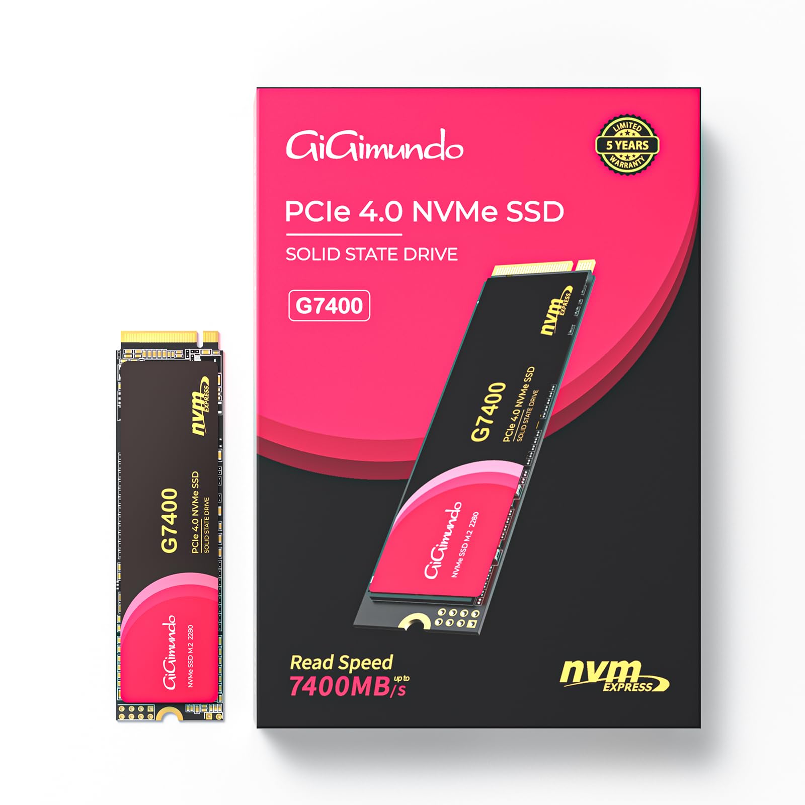 GiGimundo G7400 1TB M.2 PCIe Gen 4.0x4 NVMe SSD – Max 7400MB/s Read ...