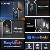 TP-Link Archer BE24000 WiFi 7 Router BE900 Quad-Band 10Gbps Ethernet LED Screen view 3
