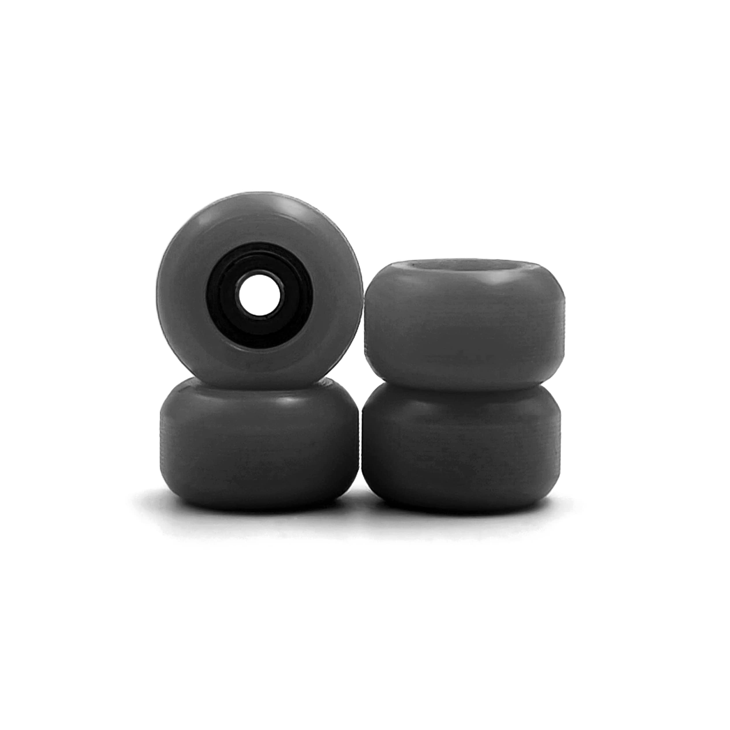 SPITBOARDS Fingerboard Bearing Wheels, CNC Polyurethane, Set of 4, Finger Skate Wheels, Grey