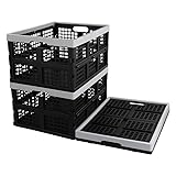 Kekow 28 L Black Plastic Collapsible Storage