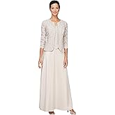 Alex Evenings Womens Two Piece Mother of The Bride Dress with Lace Jacket