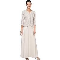 Amazon.com: Alex Evenings Women's Long Scoop Neck Mock Gown with Embellished Neck Jacket, Wedding Guest, Formal Event Dress, Cobalt, 8 : Clothing, Shoes & Jewelry Amazon.com: Alex Evenings Women's Long Scoop Neck Mock Gown with Embellished Neck Jacket, Wedding Guest, Formal Event Dress, Cobalt, 8 : Clothing, Shoes & Jewelry