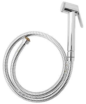 Quick Silver Abs Echo Health Faucet with Stainless Steel 1 Meter Flexible Shower Tube and PVC Holder