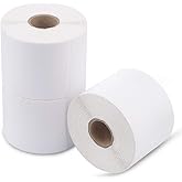 enKo Direct Thermal Labels 2-1/4 x 1-1/4 inches (3 Rolls, 3000 Labels) Perforated Thermal Stickers for Address Mailing, Barcode, FBA Stickers, FNSKU Labels for Zebra, Rollo, Eltron Printer