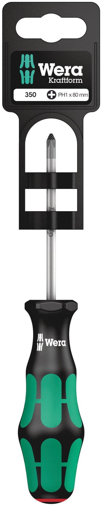 Wera 350 PH SB Screwdriver for Phillips screws, PH 1 x 80 mm