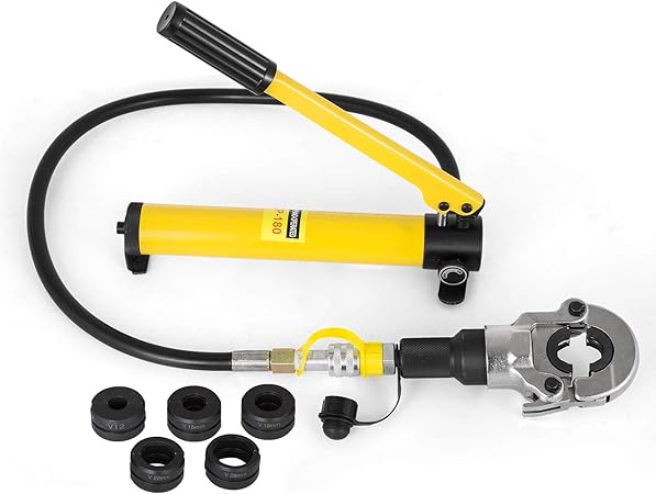 Succebuy Pince Hydraulique Manuel Coffret De Outil A Main De Sertissage Presse A Sertir Hydraulique V12 28 Amazon Fr Bricolage