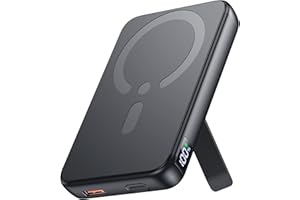 CHUSII for Magsafe Portable Charger, 12000mAh Wireless Magnetic Power Bank with Stand and USB C in/Out Fast Charging, for Magsafe Battery Pack Compatible with iPhone 15/14/13/12 Pro/Pro Max Series-Black