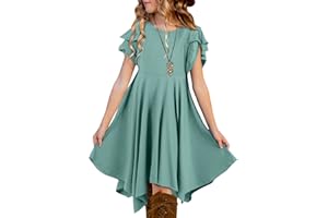 blibean Tween Girls Summer High Low Boho Dresses Size 4-15 Years