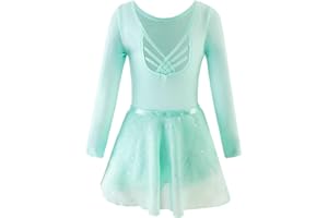 EQSJIU Ballet Leotards for Girls Dance Dress Outfit Kid Gymnastics Leotard and Skirt for Little Kid/Big Kid