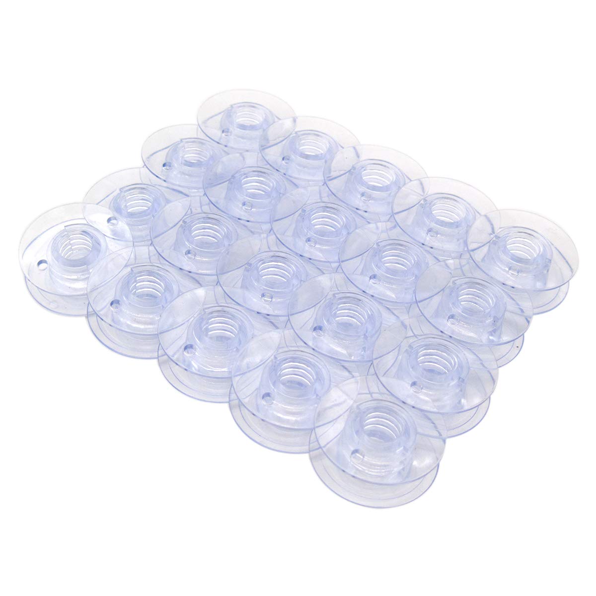 CKPSMS Brand - #4114401 Plastic Bobbin (Both Sides are Flat) Compatible with Husqvarna Viking Sewing Machine (20PCS)