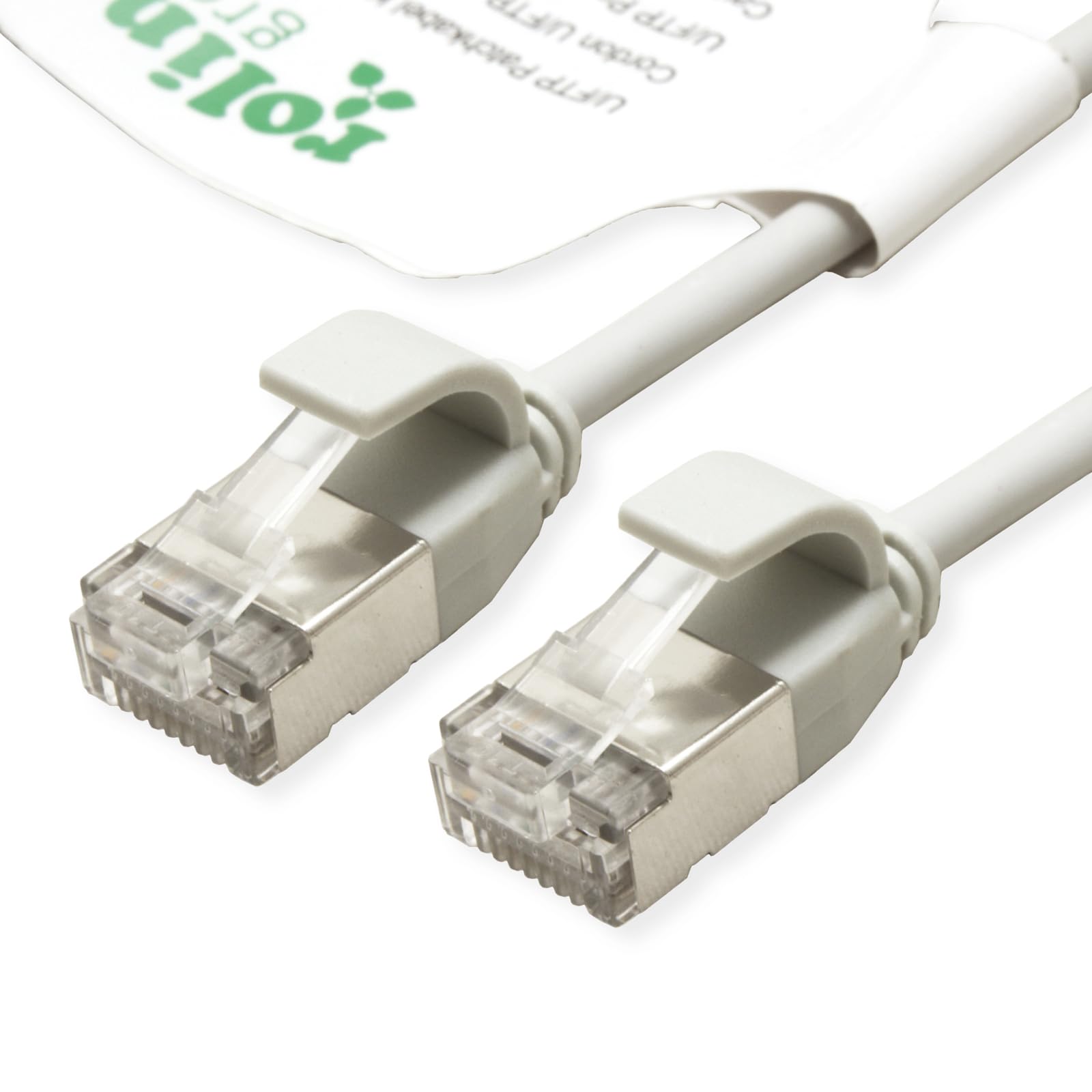 ROLINE GREEN U/FTP Patch Cable Cat.6A (Class EA), LSOH, Slim, Grey, 2 m