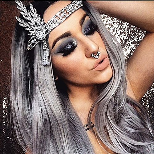  ombre silver wig